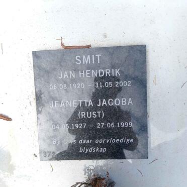 SMIT Jan Hendrik 1920-2002 &amp; Jeanetta Jacoba RUST 1927-1999