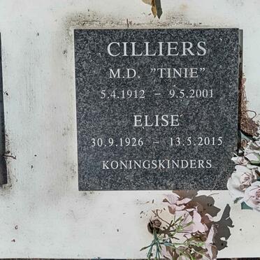 CILLIERS M.D. 1912-2001 &amp; Elise 1926-2015