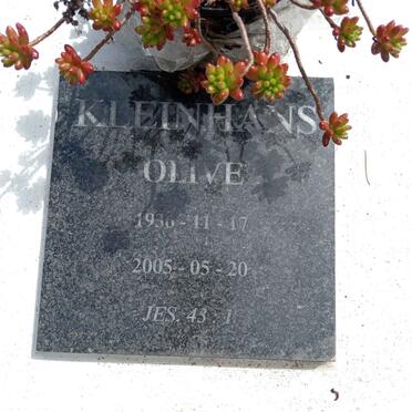 xxKLEINHANS Olive 1936-2005