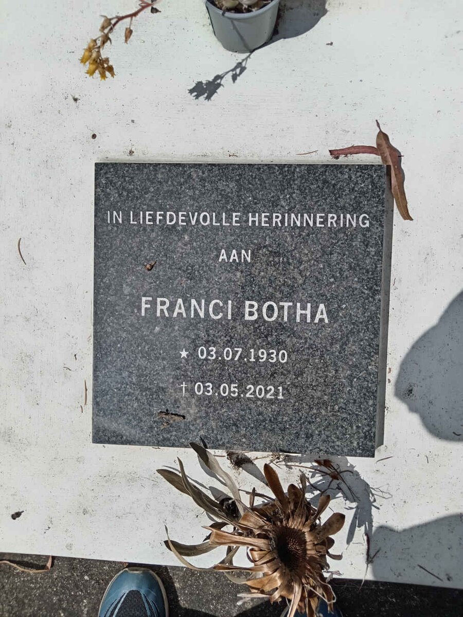 BOTHA Franci 1930-2021
