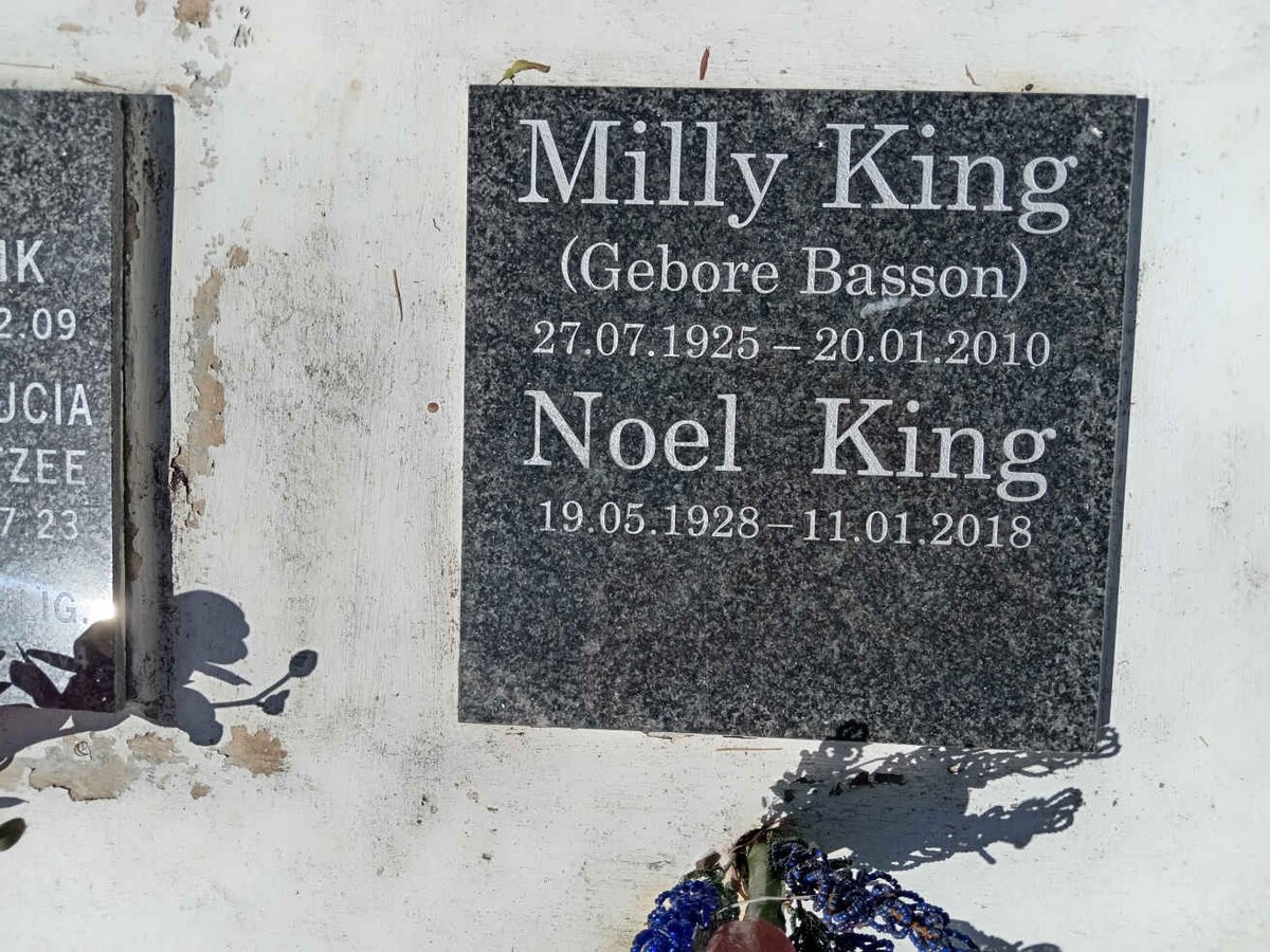 KING Milly nee BASSON 1925-2010 &amp; Noel 1928-2018