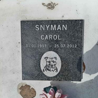 SNYMAN Carol 1953-2012