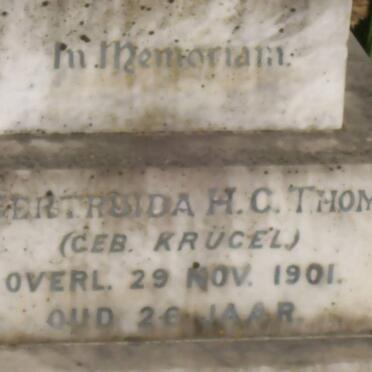 THOM Gertruida H.C. nee KRUGER -1901