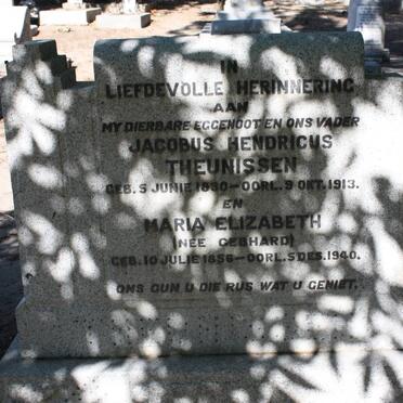 THEUNISSEN Jacobus Hendricus 1830-1913 &amp; Maria Elizabeth GEBHARD 1856-1940