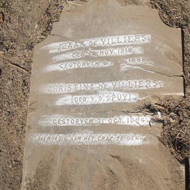 VILLIERS Izaak, de 1818-1888 &amp; Christina V.D. SPUY -1894