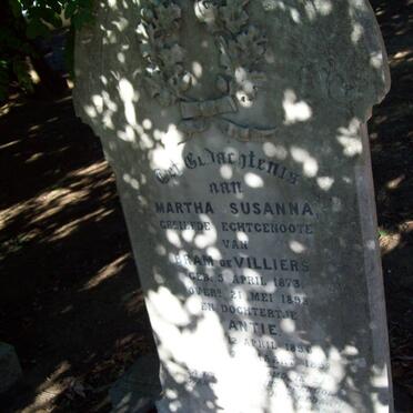 VILLIERS Martha Susanna, de 1873-1898 :: DE VILLIERS Antie 1896-1897