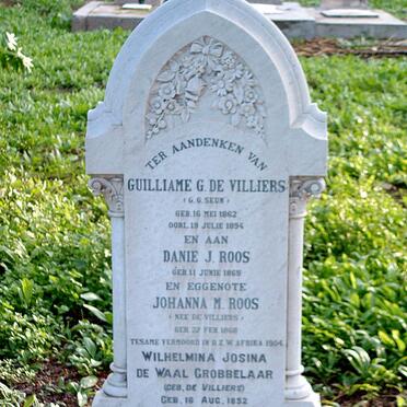 VILLIERS de :: ROOS :: GROBBELAAR