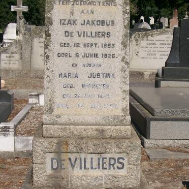 VILLIERS Izak Jacobus, de 1853-1926 &amp; Maria Justina HOFMEYER 1856-1952 