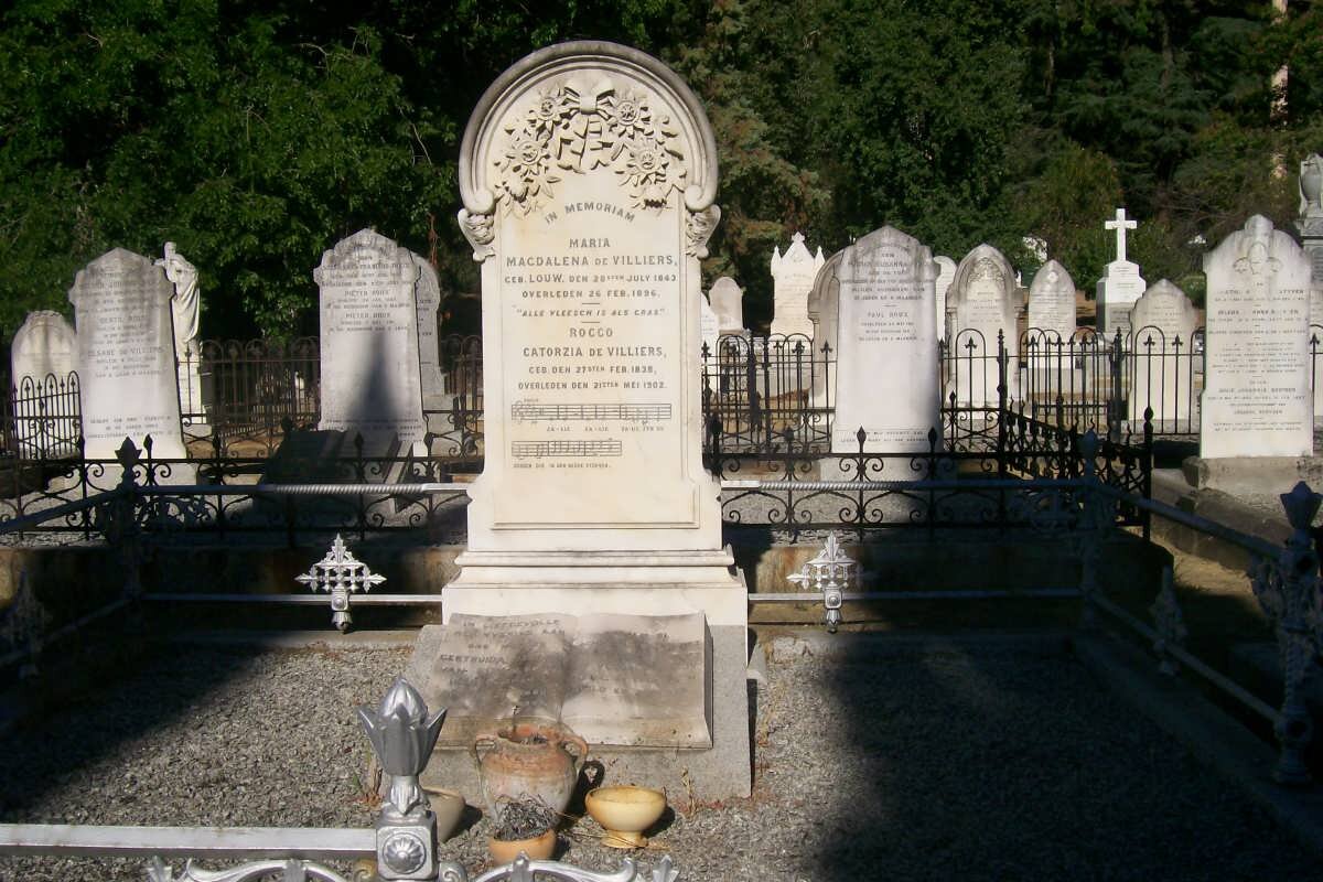 VILLIERS Rocco Catarozia, de 1838-1902 &amp; Maria Magdalena LOUW 1843-1896