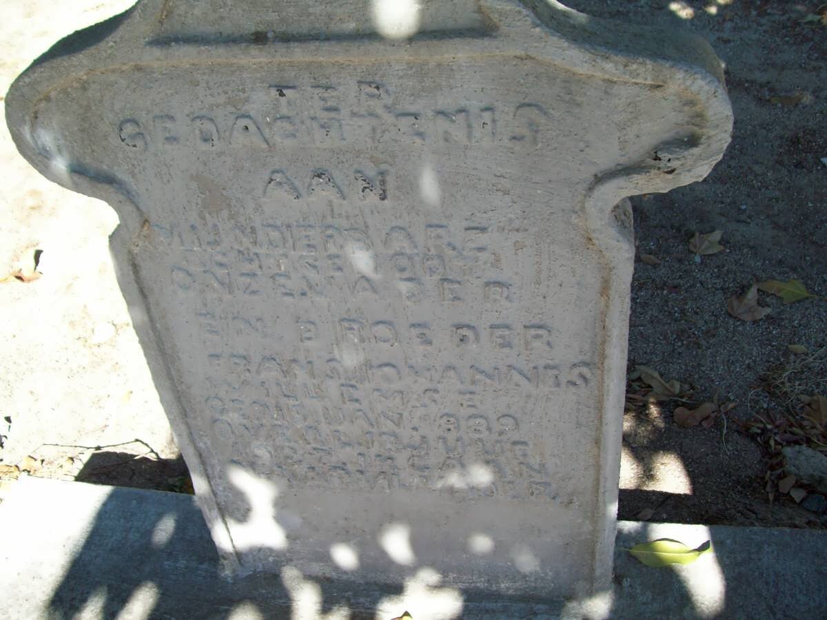 WILLEMSE Frans Johannes 1889-1889