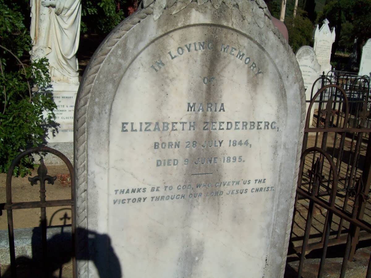 ZEEDERBERG Maria Elizabeth 1844-1895