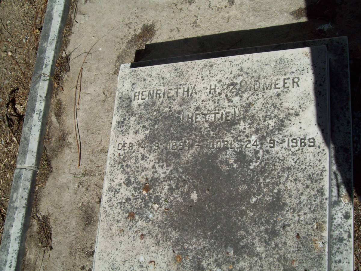 ZUIDMEER Henrietha H. 1894-1969