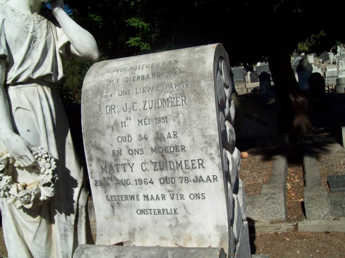 ZUIDMEER J.C. -1931 &amp; Matty C. -1964 