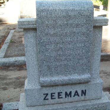 ZEEMAN Anna Johanna nee LE ROUX 1868-1952 