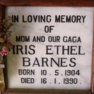 BARNES Iris Ethel 1904-1990
