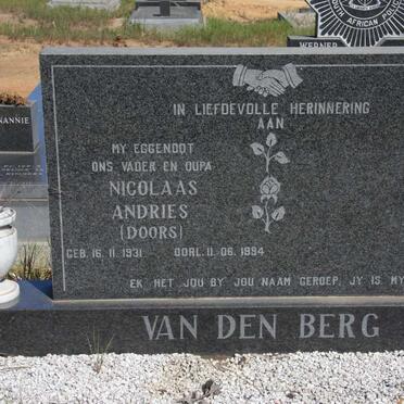 BERG Nicolaas Andries, van den 1931-1994