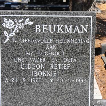 BEUKMAN Gideon Retief 1925-1992