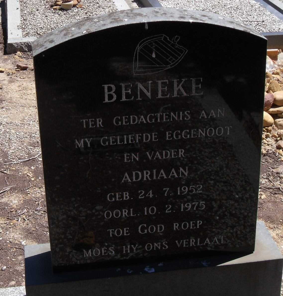 BENEKE Adriaan 1952-1975