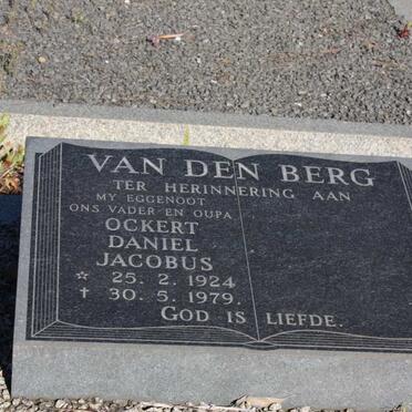 BERG Ockert Daniel Jacobus, van den 1924-1979