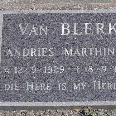 BLERK Andries Marthinus, van 1929-1991