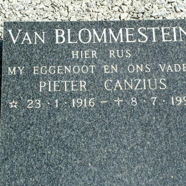 BLOMMESTEIN Pieter Canzius, van 1916-1992