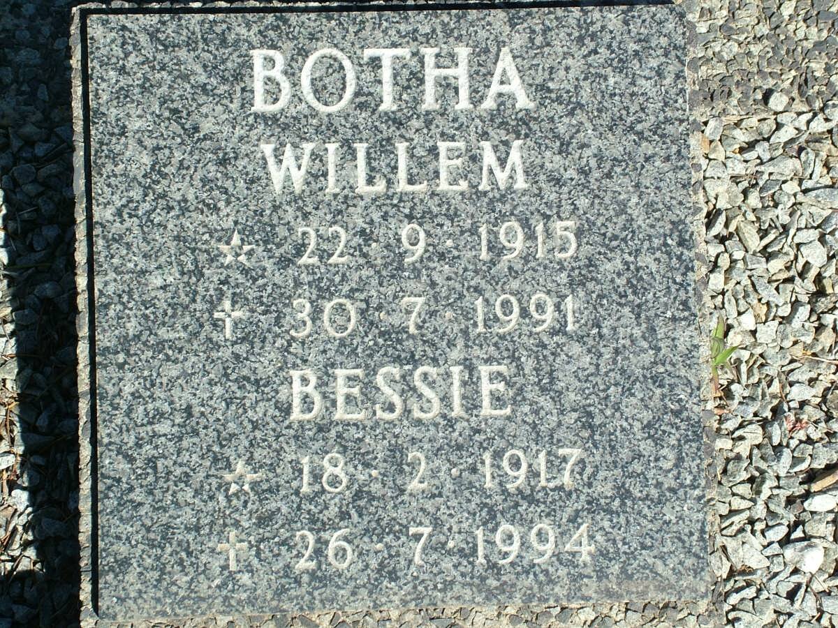 BOTHA Willem 1915-1991 &amp; Bessie 1917-1994