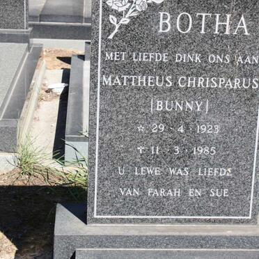 BOTHA Mattheus Chrisparus 1923-1985