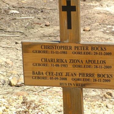 BOCKS Christopher Peter 1981-2009 &amp; Charlrika Ziona APOLLOS 1983-2009 :: BOCKS Cee-Jay Juan Pierre 1908-1909