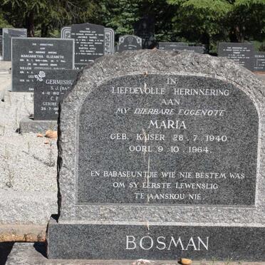 BOSMAN Maria nee KAISER 1940-1964 :: BOSMAN Baba