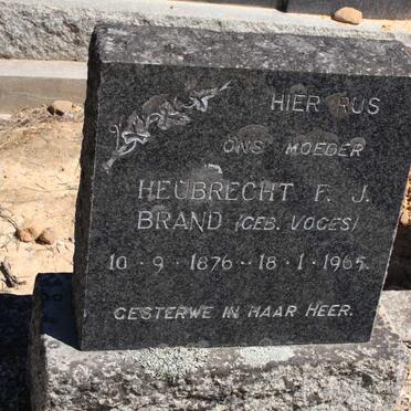 BRAND Heubrecht P.J. nee VOGES 1876-1965