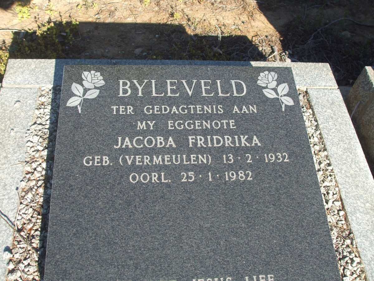 BYLEVELD Jacoba Fridrika nee VERMEULEN 1932-1982