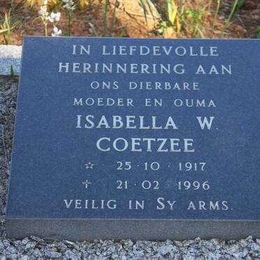 COETZEE Christiaan P. 1914-1982 &amp; Isabella W. 1917-1996 :: VAN SCHALKWYK Anna S. nee COETZEE 1942-2008