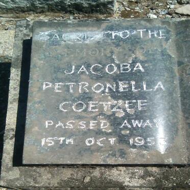 COETZEE Jacoba Petronella -1953