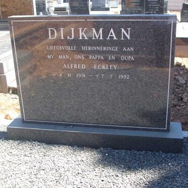 DIJKMAN Alfred Eckley 1931-1992