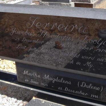 FERREIRA Jacobus Theodorus 1927-1978 &amp; Martha Magdalena 1929-1991