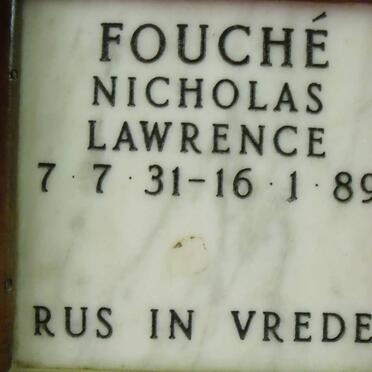 FOUCHÉ Nicholas Lawrence 1931-1989