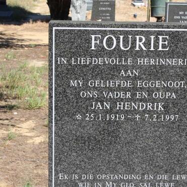 FOURIE Jan Hendrik 1919-1997