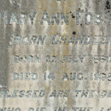 FOBIAN Carl W.F. 1860-1948 &amp; Mary Ann CHANDLER 1860-1938 