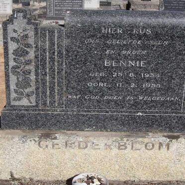 GELDERBLOM Bennie 1934-1955