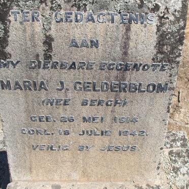GELDERBLOM Maria J. nee BERGH 1914-1942