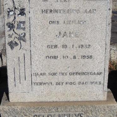 GELDENHUYS Jane 1932-1958