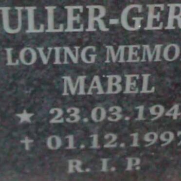 GERBER  Mabel, Muller 1942-1997
