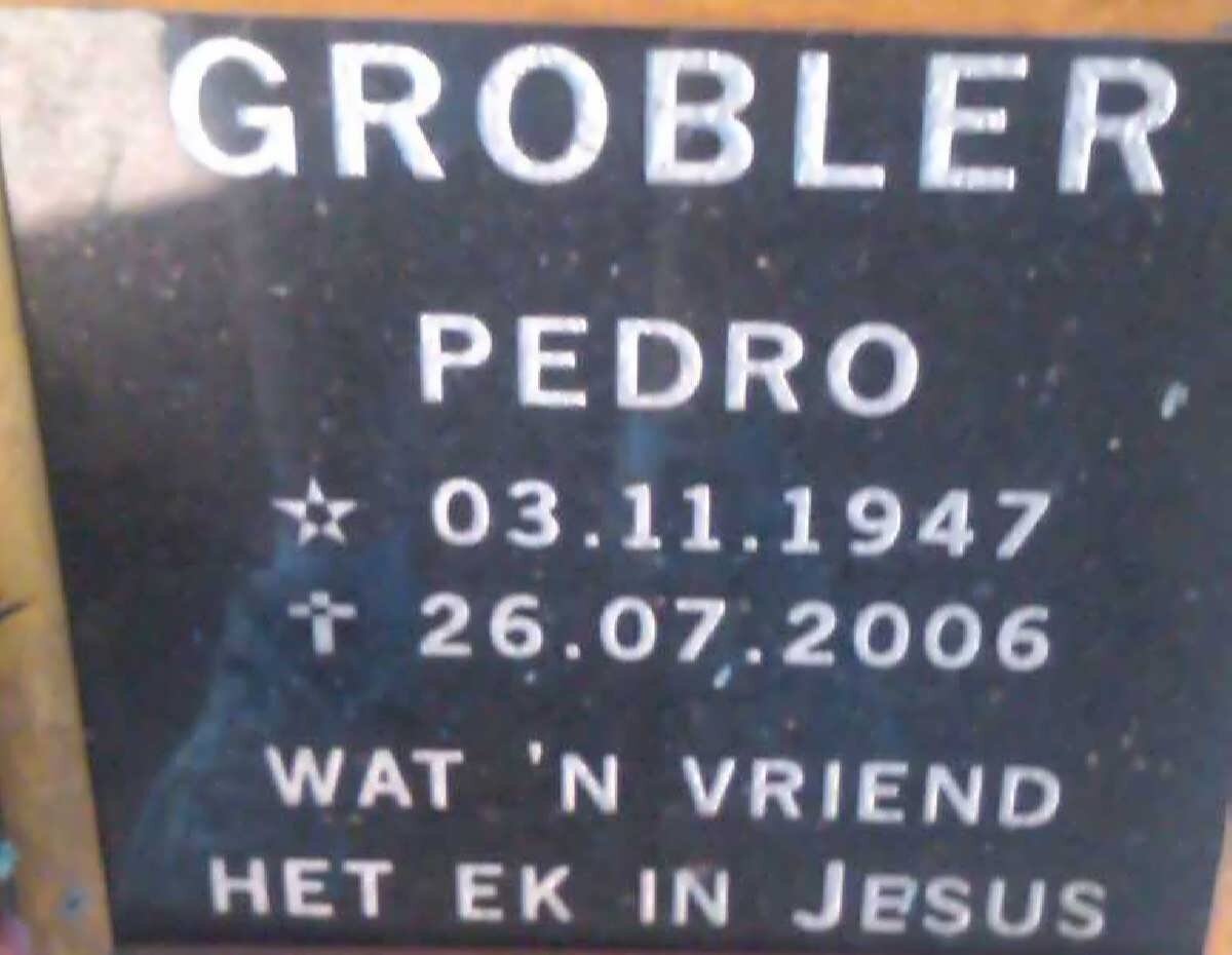 GROBLER Pedro 1947-2006