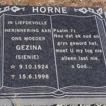 HORNE Gezina 1924-1998