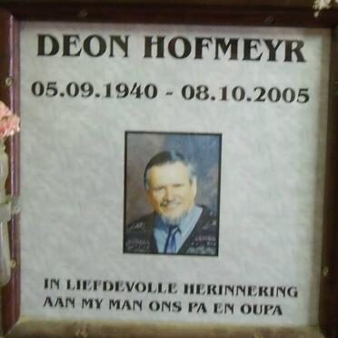 HOFMEYR Deon 1940-2005