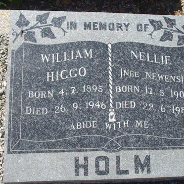 HOLM William Higgo 1895-1946 &amp; Nellie NEWENS 1900-1982