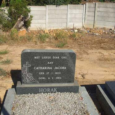 HORAK Catharina Jacoba 1903-1982