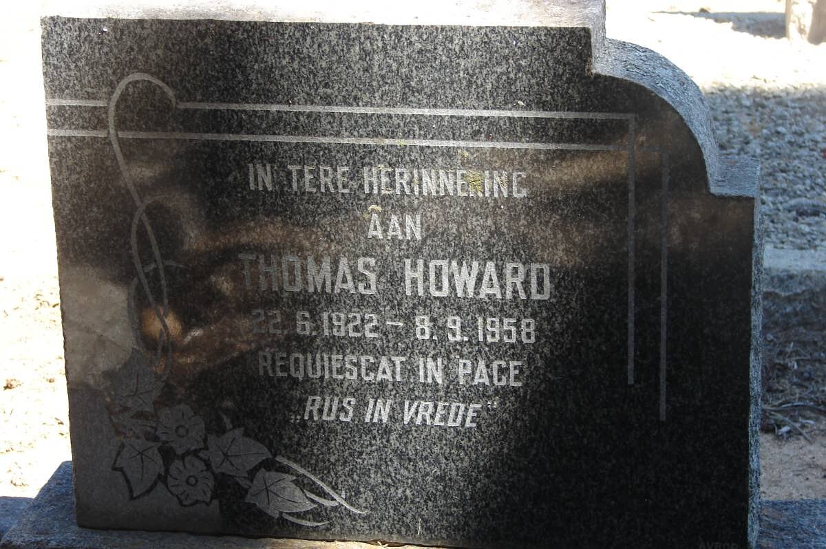HOWARD Thomas 1922-1958