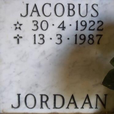 JORDAAN Jacobus 1922-1987