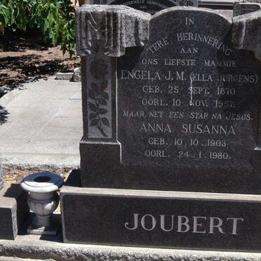 JOUBERT Engela J.M. 1870-1957 :: JOUBERT Anna Susanna 1903-1980